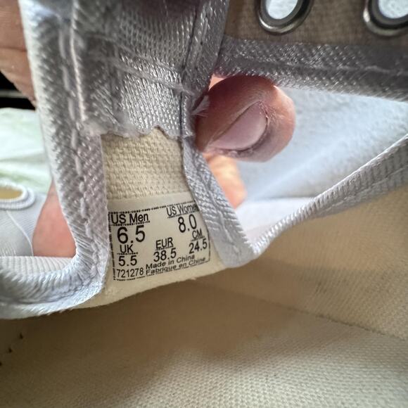 Vans Premium Style 93 Mary Jane White Pearlized Coated Canvas Sneakers Womens 8 - Picture 12 of 12